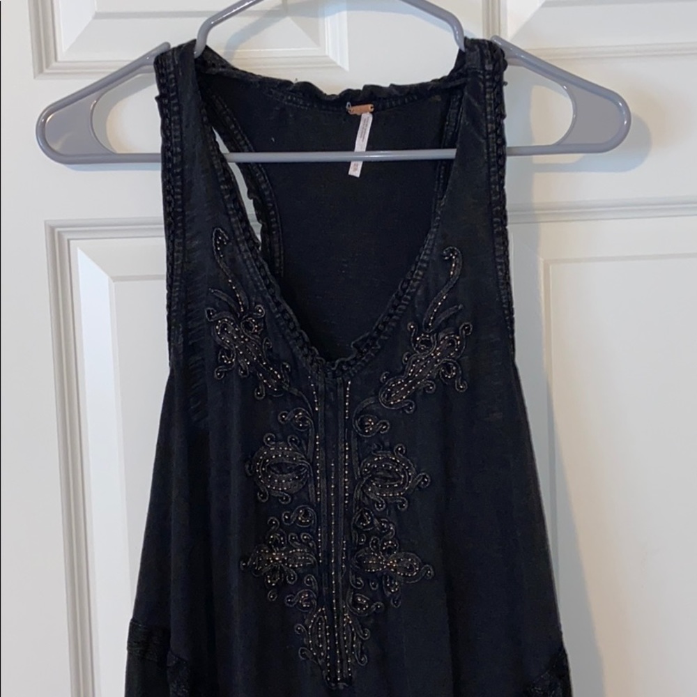 Free People Black/Washed Out gray Dress